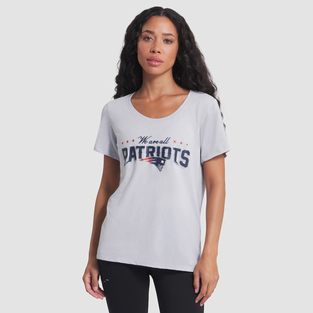 New England Patriots Women's 2025 Rivalries Collection Slub Dri-FIT T-Shirt Silver - Nike