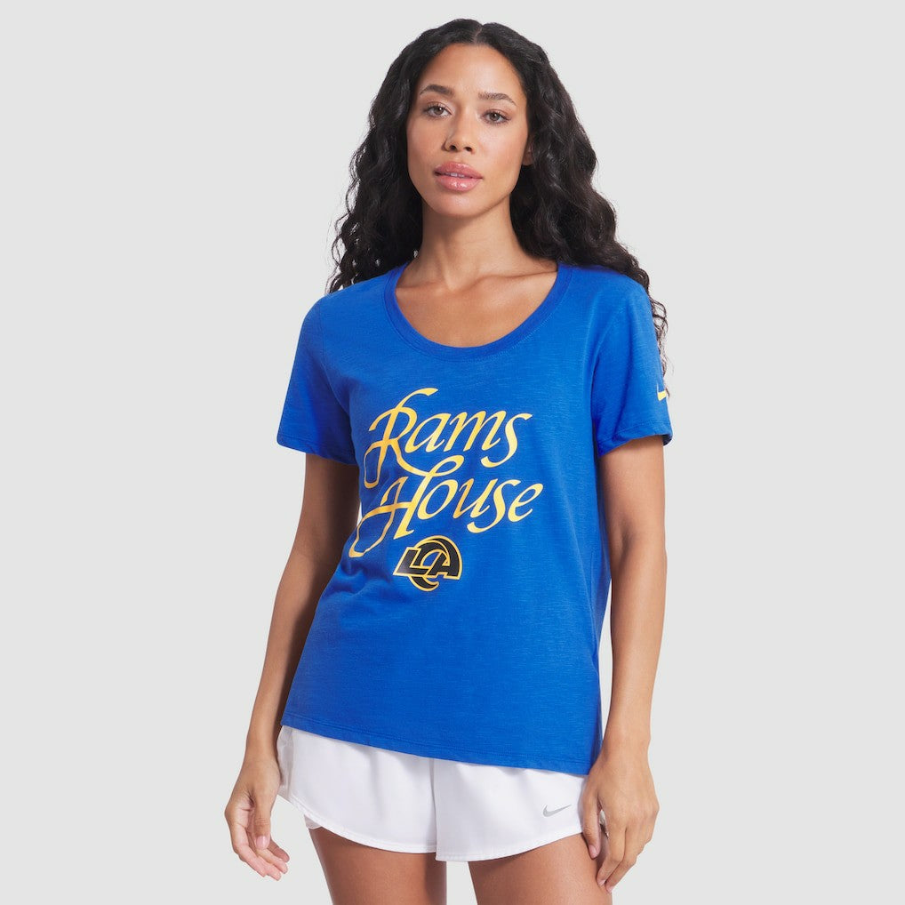 Los Angeles Rams Women's 2025 Rivalries Collection Slub Dri-FIT T-Shirt Royal - Nike