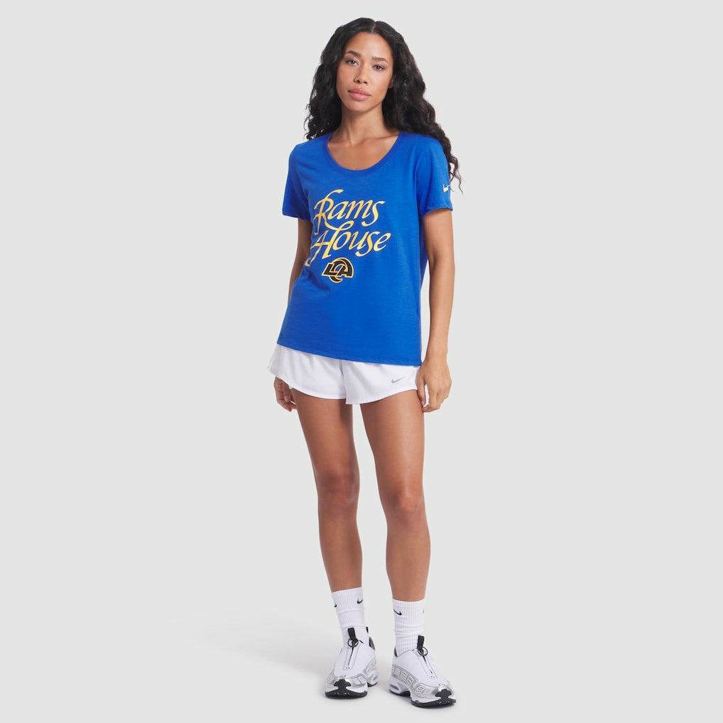 Los Angeles Rams Women's 2025 Rivalries Collection Slub Dri-FIT T-Shirt Royal - Nike
