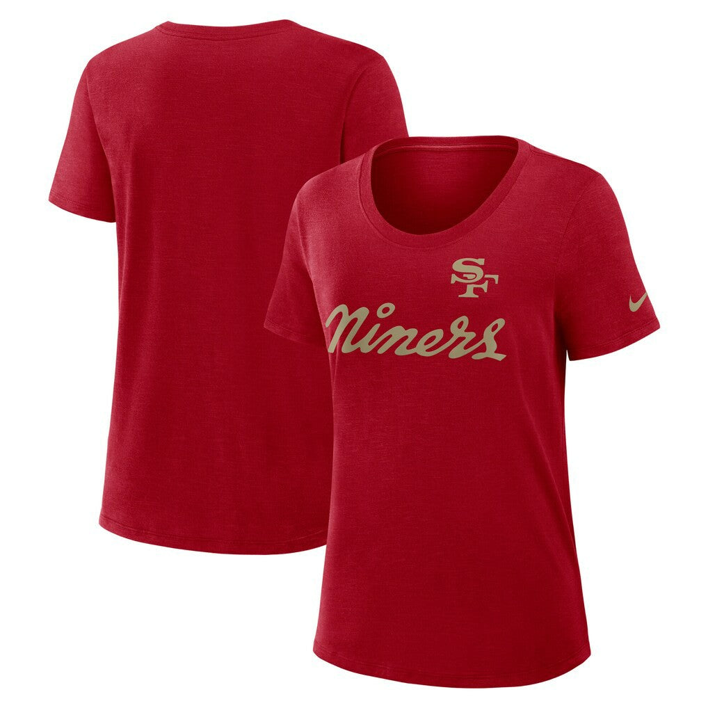 San Francisco 49ers Women's 2025 Rivalries Collection Slub Dri-FIT T-Shirt Scarlet - Nike