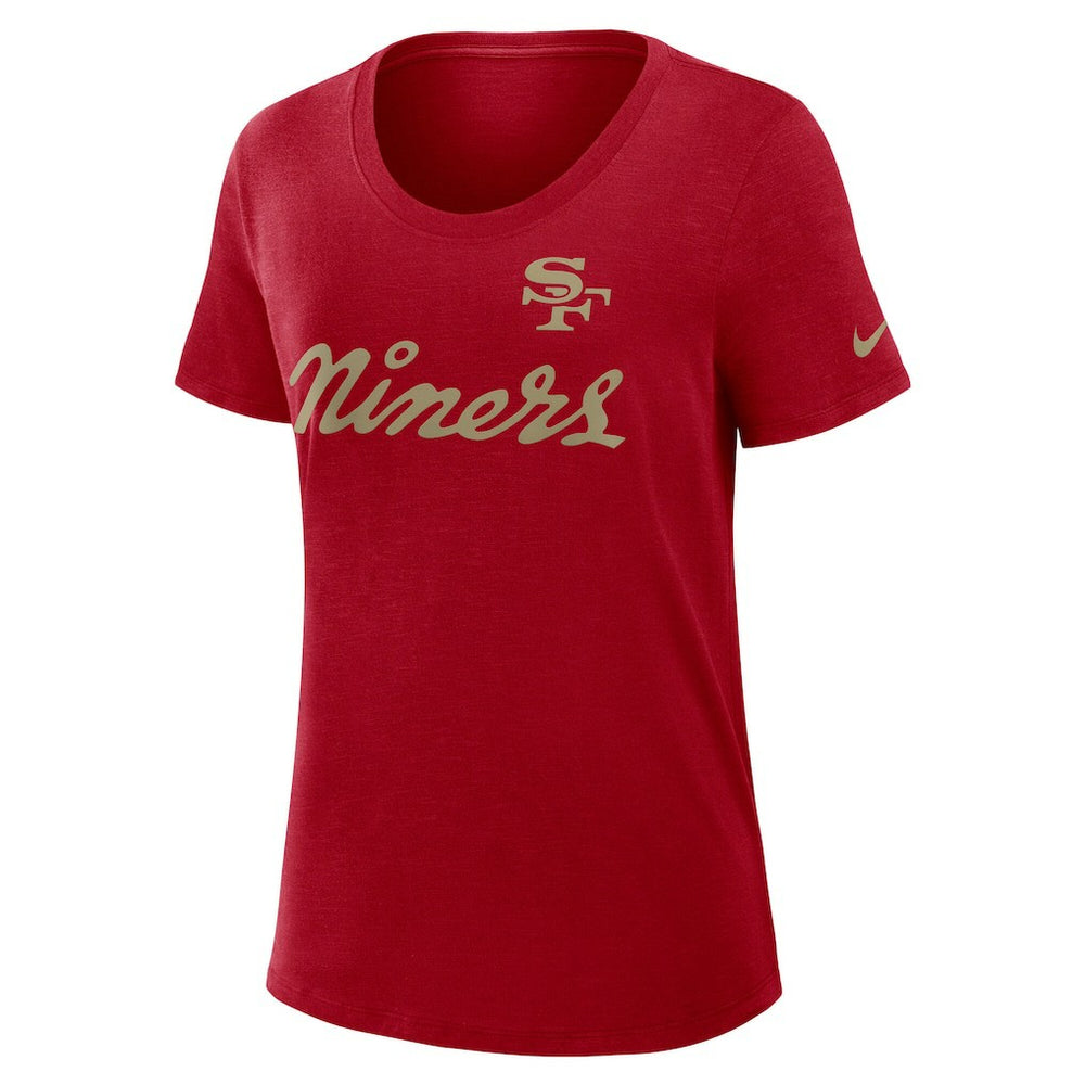 San Francisco 49ers Women's 2025 Rivalries Collection Slub Dri-FIT T-Shirt Scarlet - Nike