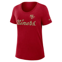 San Francisco 49ers Women's 2025 Rivalries Collection Slub Dri-FIT T-Shirt Scarlet - Nike