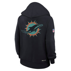 Miami Dolphins Women's 2025 Rivalries Collection Standard Issue Sideline Dri-FIT Hoodie Pitch Blue - Nike