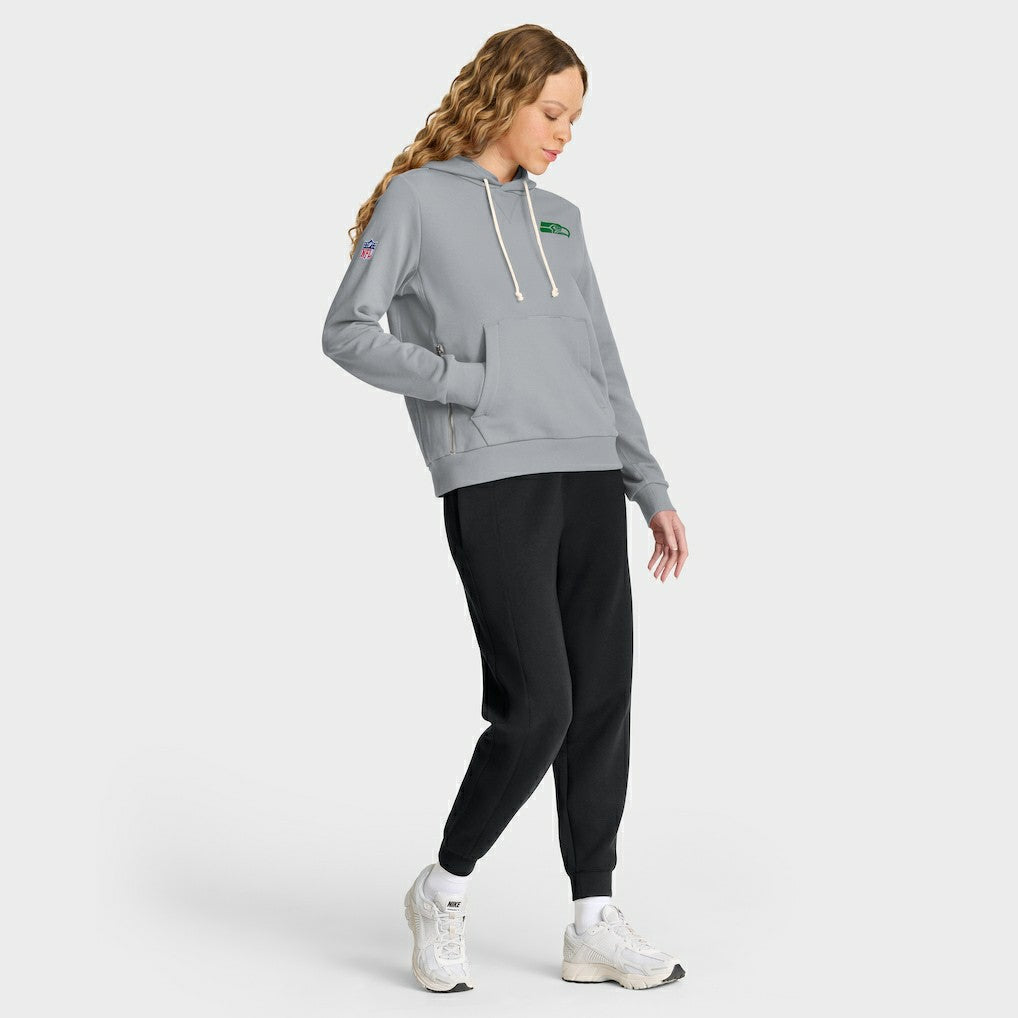 Seattle Seahawks Women's 2025 Rivalries Collection Standard Issue Sideline Dri-FIT Hoodie Wolf Gray - Nike