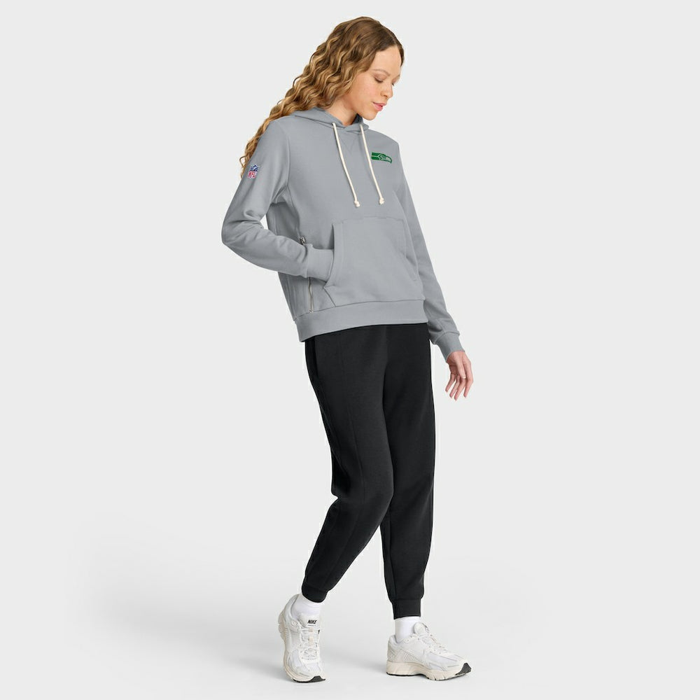 Seattle Seahawks Women's 2025 Rivalries Collection Standard Issue Sideline Dri-FIT Hoodie Wolf Gray - Nike