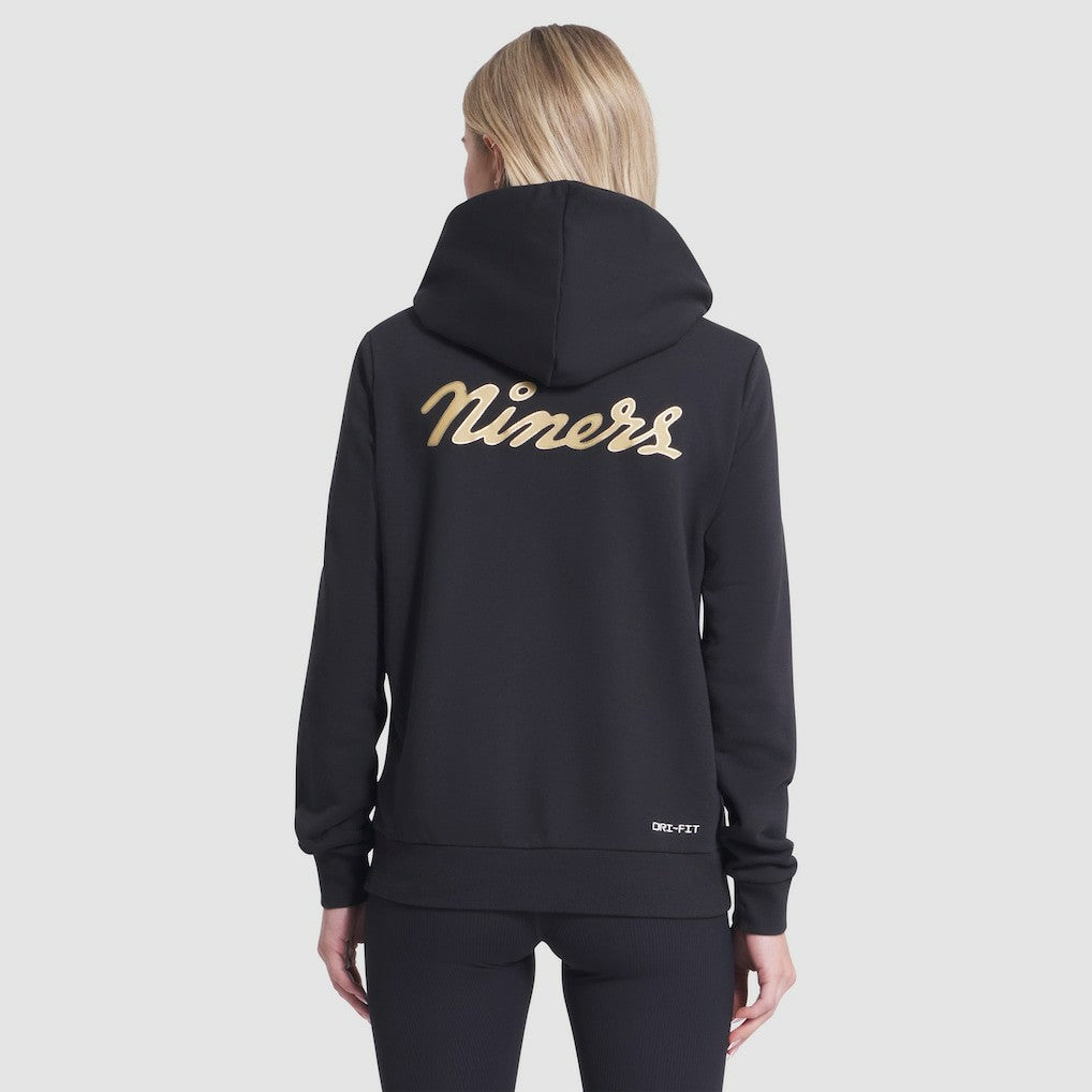 San Francisco 49ers Women's 2025 Rivalries Collection Standard Issue Sideline Dri-FIT Hoodie Black - Nike