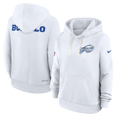 Buffalo Bills Women's 2025 Rivalries Collection Standard Issue Sideline Dri-FIT Hoodie White - Nike
