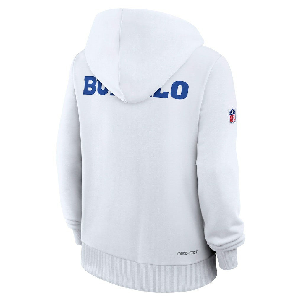 Buffalo Bills Women's 2025 Rivalries Collection Standard Issue Sideline Dri-FIT Hoodie White - Nike