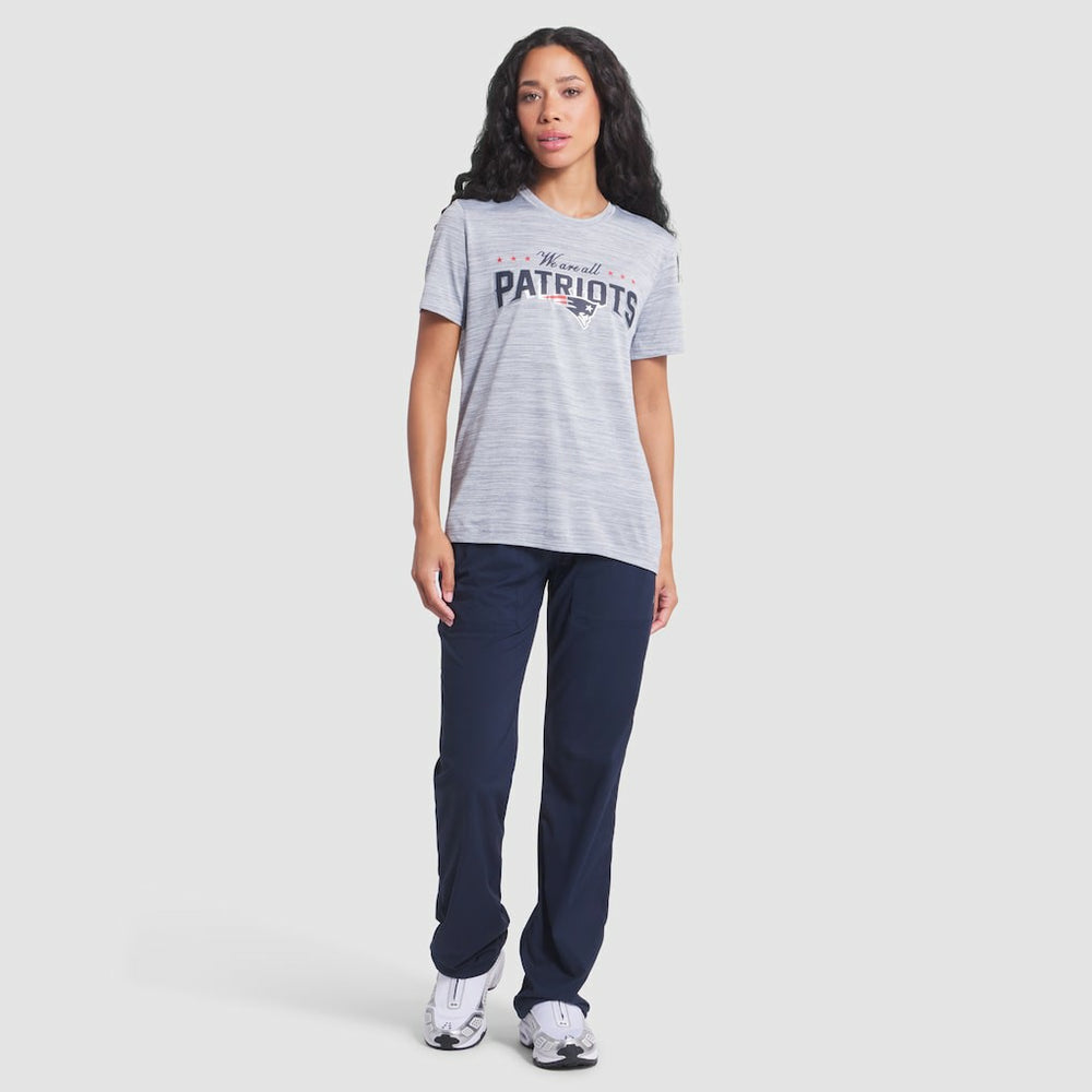 New England Patriots Women's 2025 Rivalries Collection Sideline Velocity Dri-FIT T-Shirt Silver - Nike