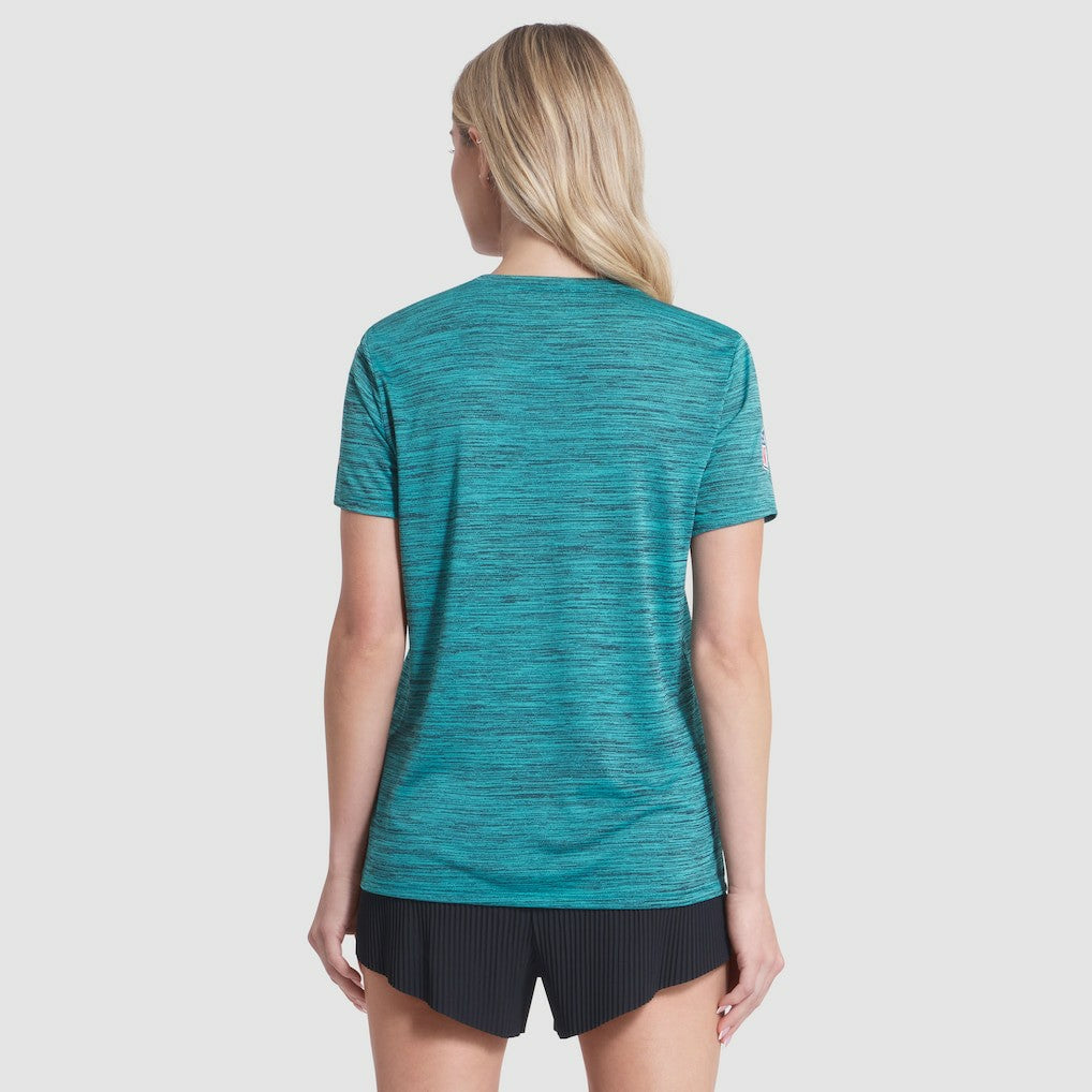 Miami Dolphins Women's 2025 Rivalries Collection Sideline Velocity Dri-FIT T-Shirt Turbo Green - Nike