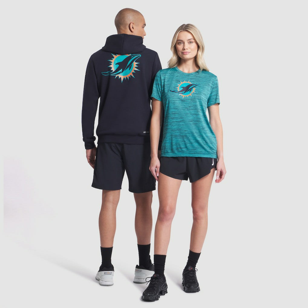 Miami Dolphins Women's 2025 Rivalries Collection Sideline Velocity Dri-FIT T-Shirt Turbo Green - Nike