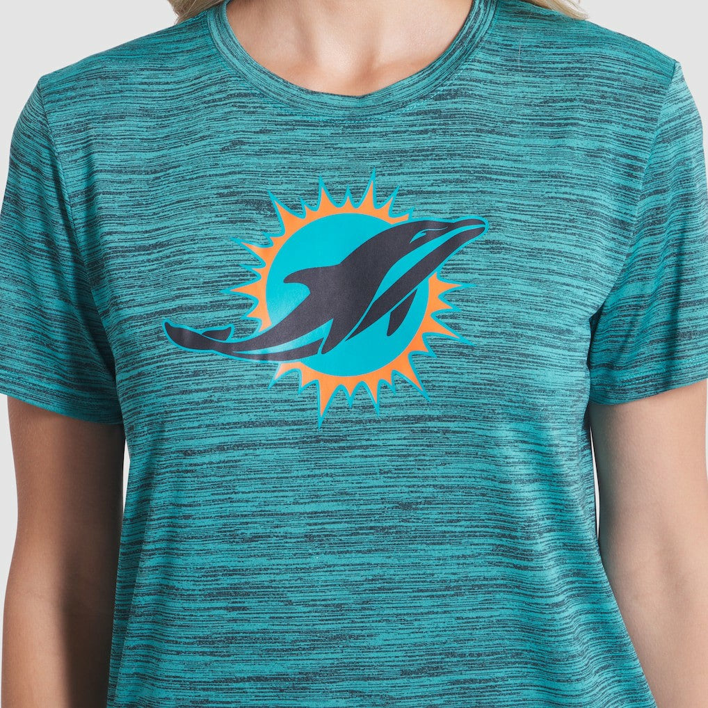 Miami Dolphins Women's 2025 Rivalries Collection Sideline Velocity Dri-FIT T-Shirt Turbo Green - Nike