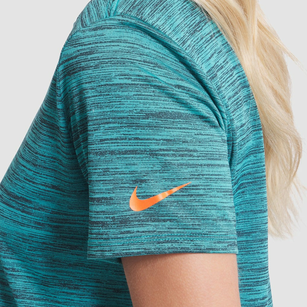 Miami Dolphins Women's 2025 Rivalries Collection Sideline Velocity Dri-FIT T-Shirt Turbo Green - Nike