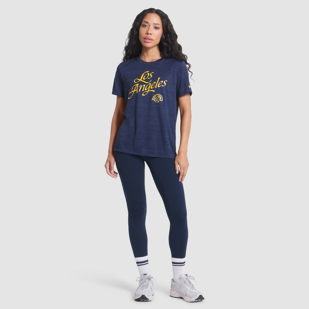 Los Angeles Rams Women's 2025 Rivalries Collection Sideline Velocity Dri-FIT T-Shirt Midnight Blue - Nike