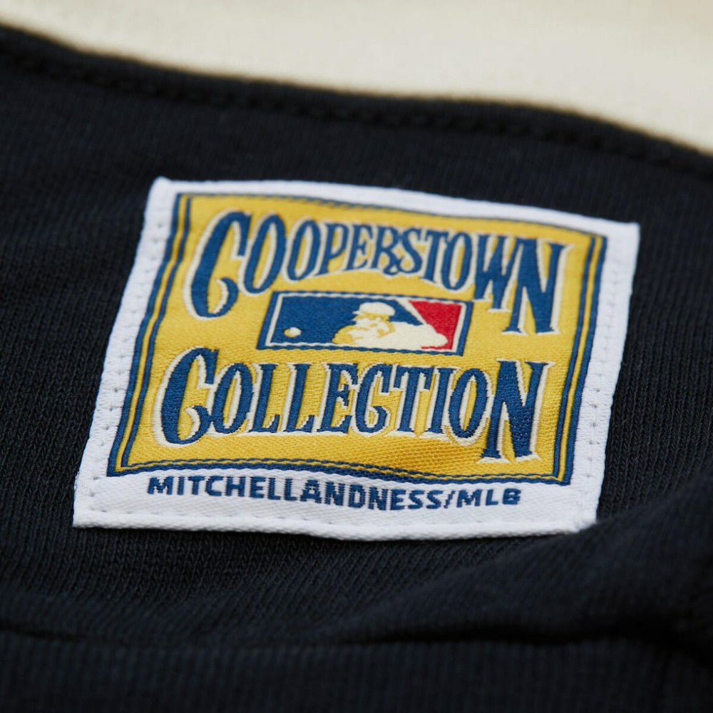 Philadelphia Phillies Mitchell & Ness Women's Cooperstown Collection Blocked Fleece Pullover Sweatshirt- Burgundy/Black Near Me