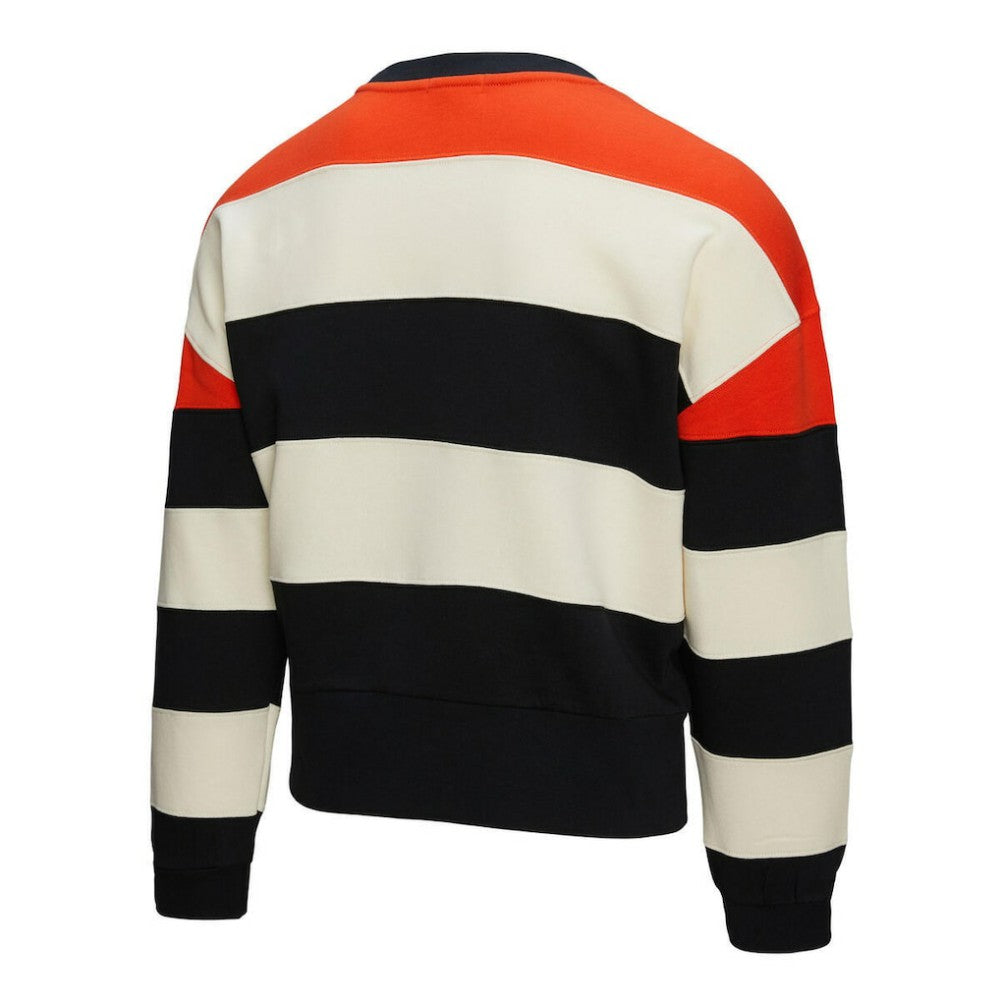 Houston Astros Mitchell & Ness Women's Cooperstown Collection Blocked Fleece Pullover Sweatshirt- Orange/Black Clearance
