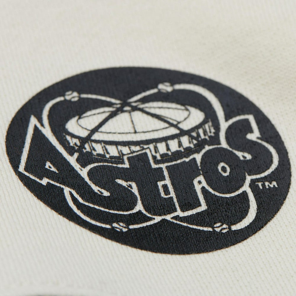 Houston Astros Mitchell & Ness Women's Cooperstown Collection Blocked Fleece Pullover Sweatshirt- Orange/Black Clearance