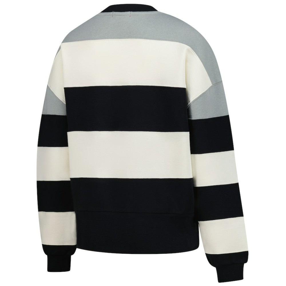 Milwaukee Brewers Mitchell & Ness Women's Cooperstown Collection Blocked Fleece Pullover Sweatshirt- Gray/Black On Sale
