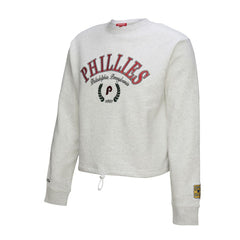 Philadelphia Phillies Mitchell & Ness Women's Cropped Toggle Pullover Sweatshirt Online