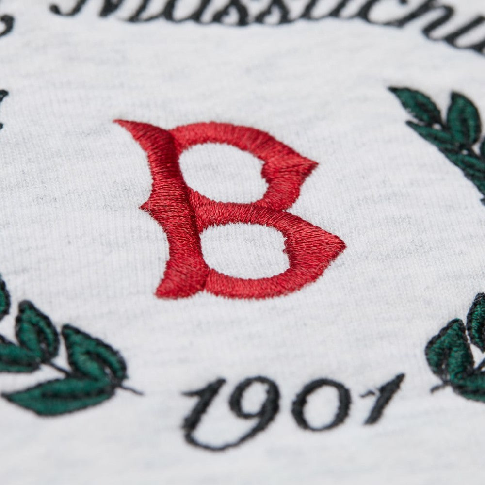 Boston Red Sox Mitchell & Ness Women's Cropped Toggle Pullover Sweatshirt Lifestyle