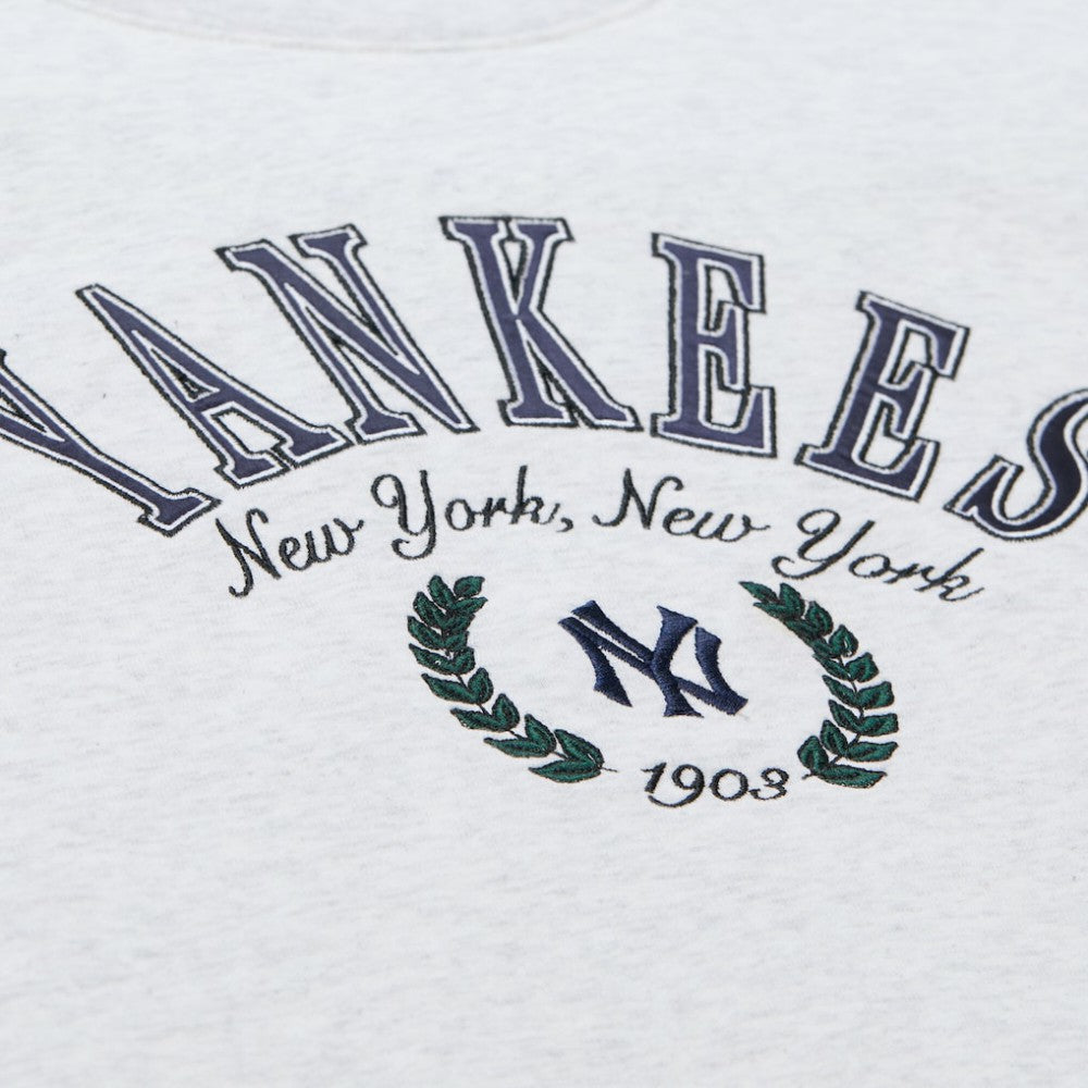 New York Yankees Mitchell & Ness Women's Cropped Toggle Pullover Sweatshirt Lifestyle