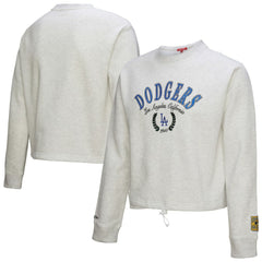 Los Angeles Dodgers Mitchell & Ness Women's Cropped Toggle Pullover Sweatshirt for sale