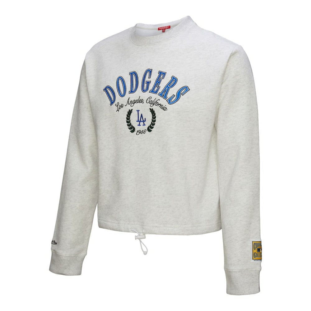Los Angeles Dodgers Mitchell & Ness Women's Cropped Toggle Pullover Sweatshirt for sale