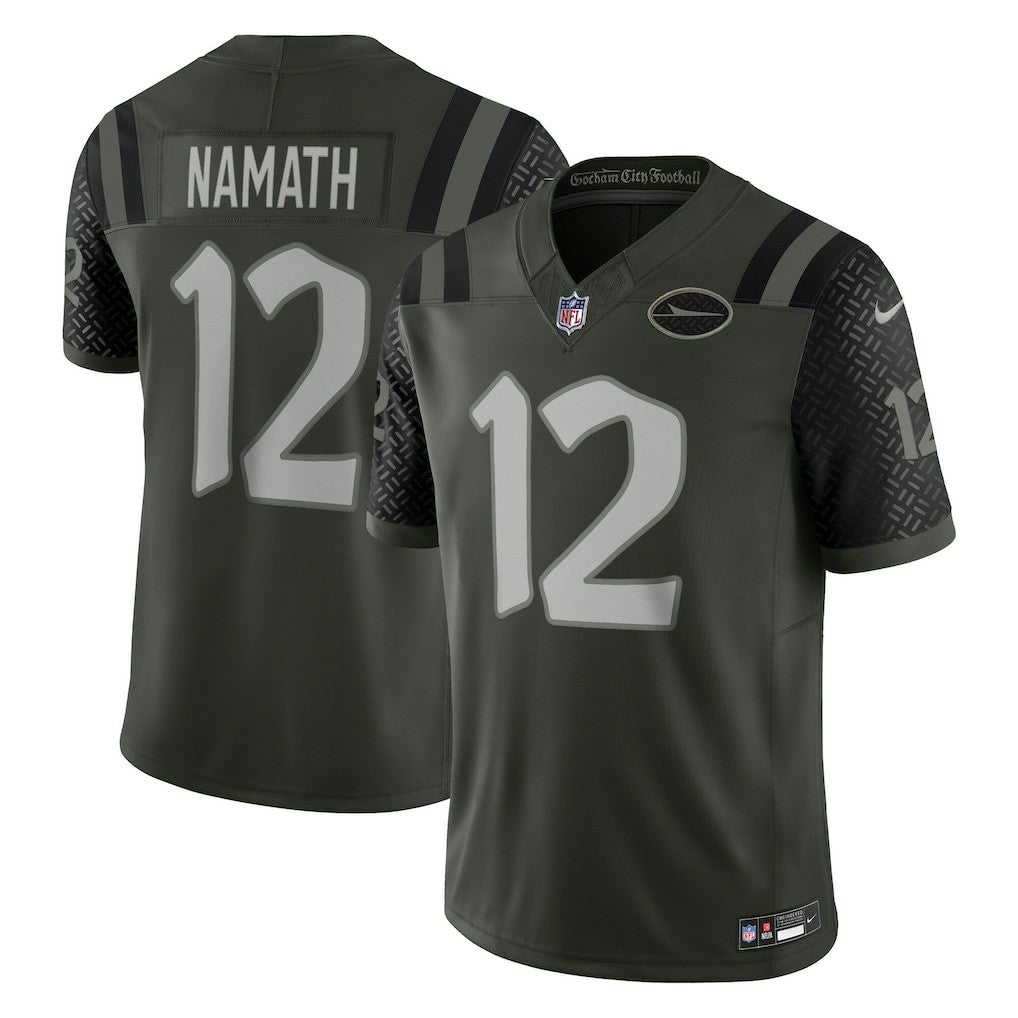 Joe Namath New York Jets 2025 Rivalries Collection Retired Player Limited Jersey Gotham Green - Nike