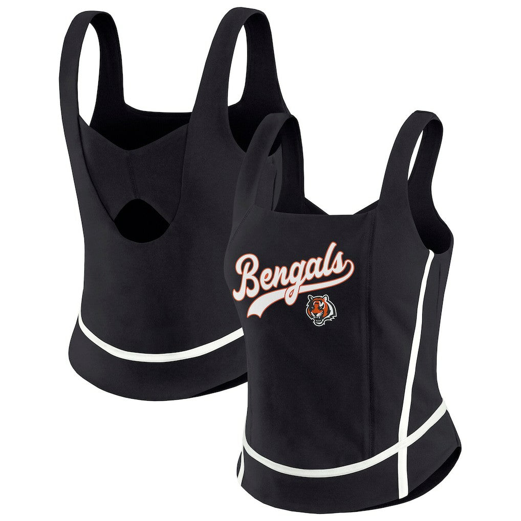 Cincinnati Bengals WEAR by Erin Andrews Women's Square Neck Tank Top Black - NFL