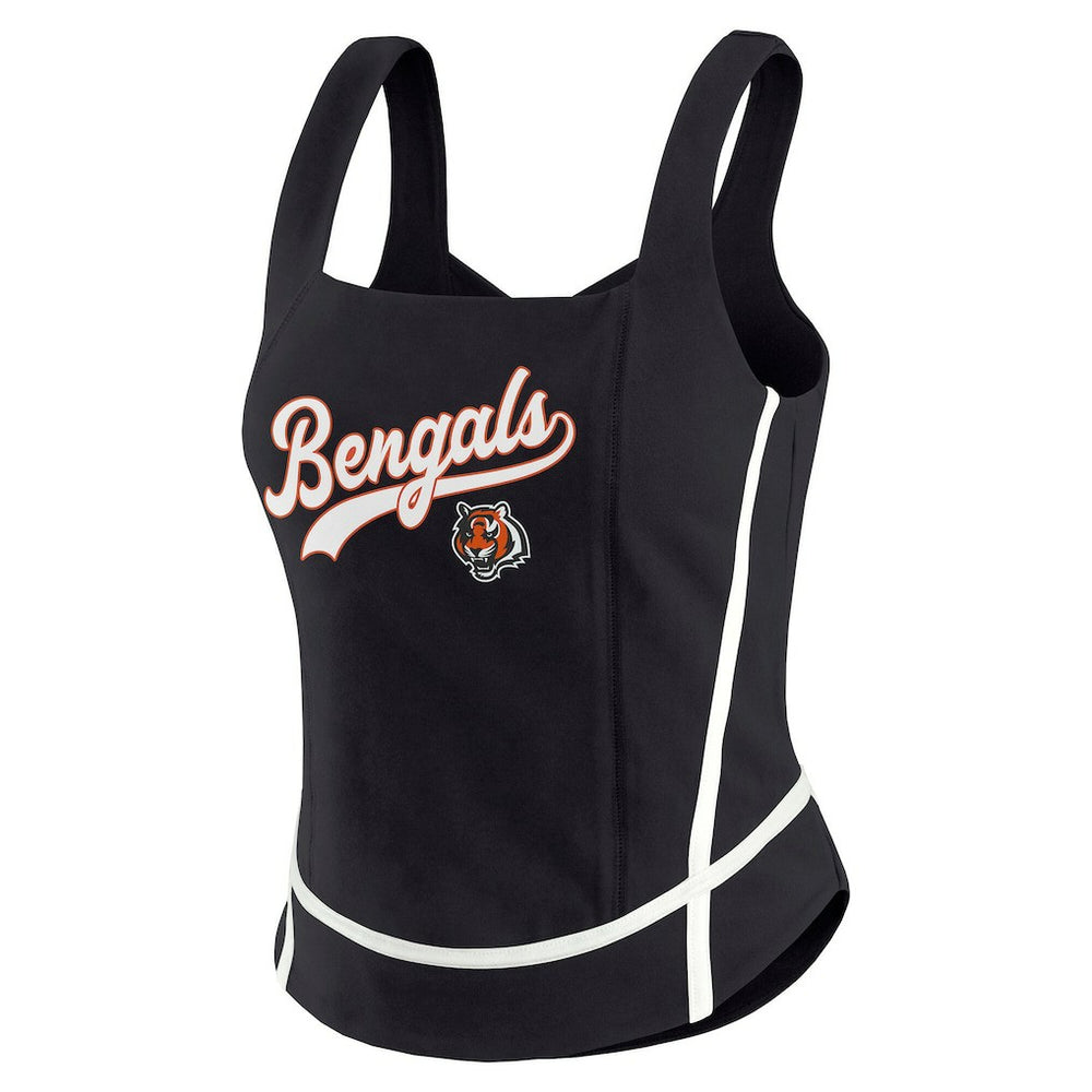 Cincinnati Bengals WEAR by Erin Andrews Women's Square Neck Tank Top Black - NFL