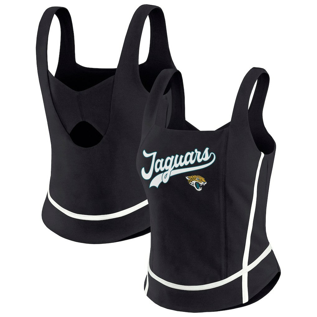 Jacksonville Jaguars WEAR by Erin Andrews Women's Square Neck Tank Top Black - NFL