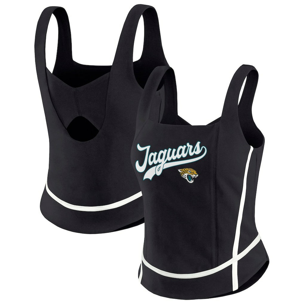 Jacksonville Jaguars WEAR by Erin Andrews Women's Square Neck Tank Top Black - NFL