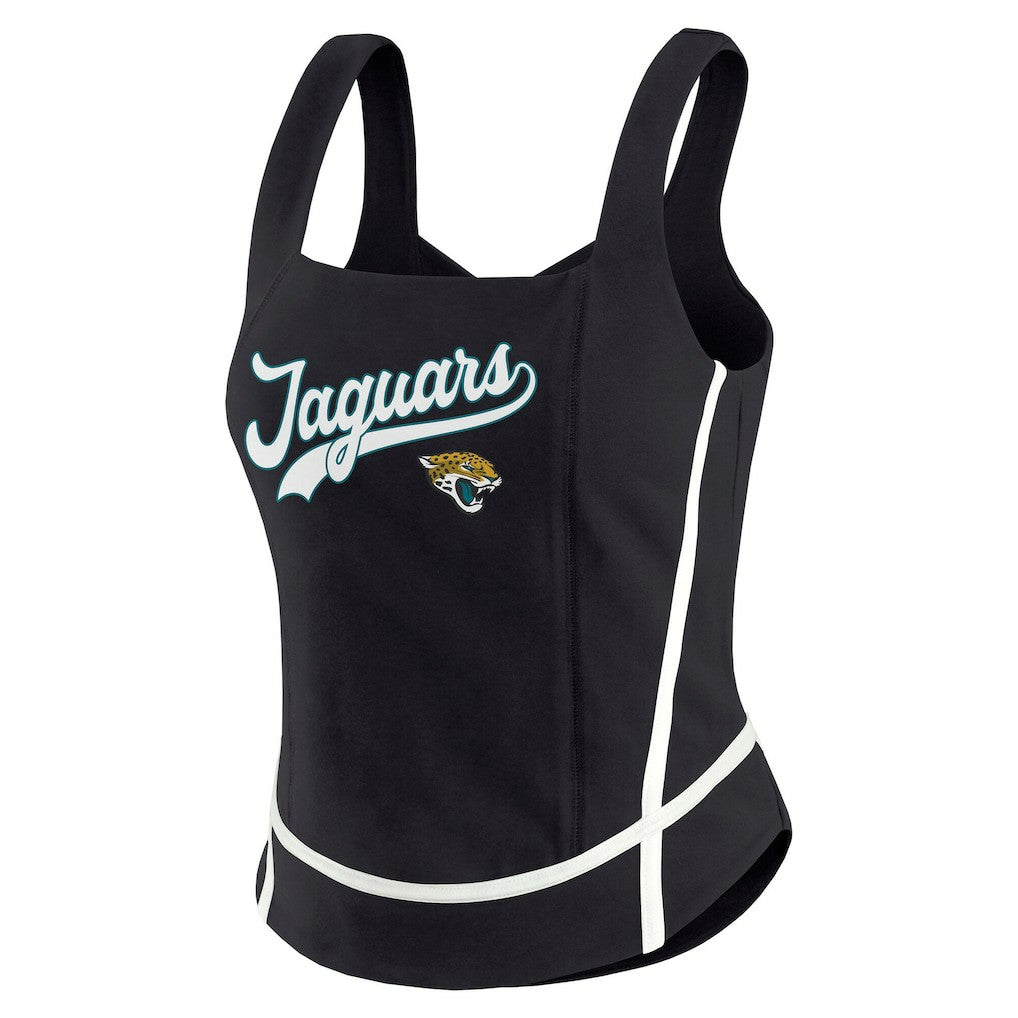 Jacksonville Jaguars WEAR by Erin Andrews Women's Square Neck Tank Top Black - NFL