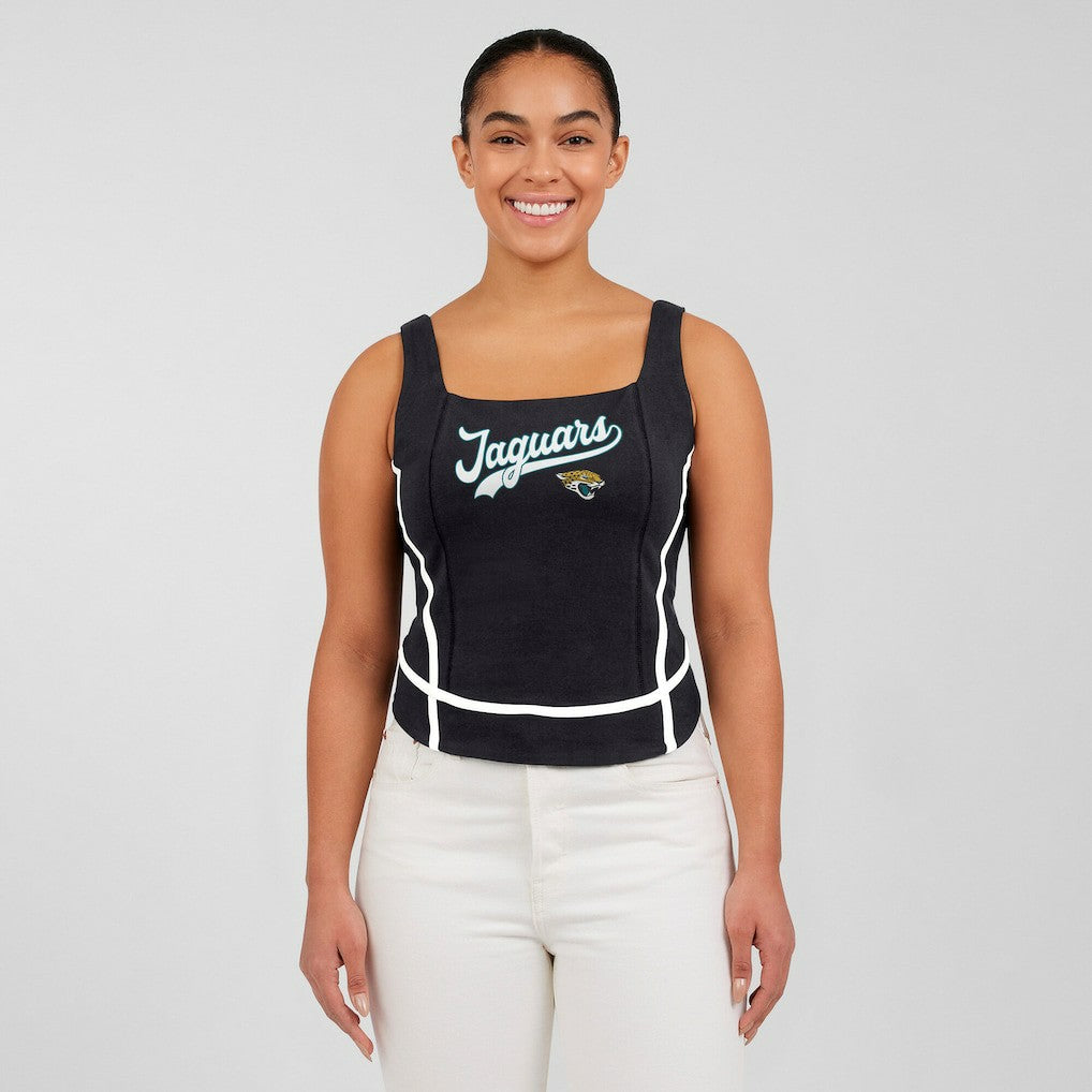 Jacksonville Jaguars WEAR by Erin Andrews Women's Square Neck Tank Top Black - NFL