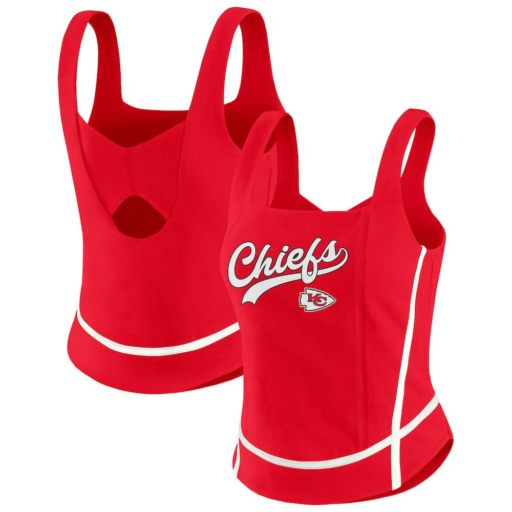 Kansas City Chiefs WEAR by Erin Andrews Women's Square Neck Tank Top Red - NFL