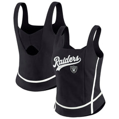 Las Vegas Raiders WEAR by Erin Andrews Women's Square Neck Tank Top Black - NFL