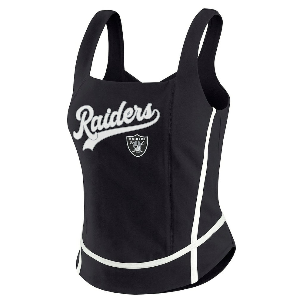 Las Vegas Raiders WEAR by Erin Andrews Women's Square Neck Tank Top Black - NFL