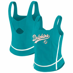 Miami Dolphins WEAR by Erin Andrews Women's Square Neck Tank Top Aqua - NFL