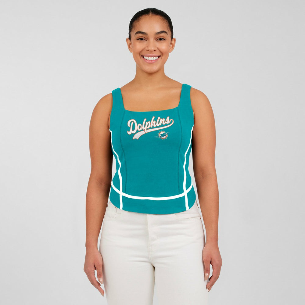 Miami Dolphins WEAR by Erin Andrews Women's Square Neck Tank Top Aqua - NFL
