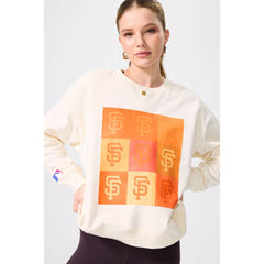 San Francisco Giants Terez Women's Technicolor  Oversized Pullover Sweatshirt On Sale