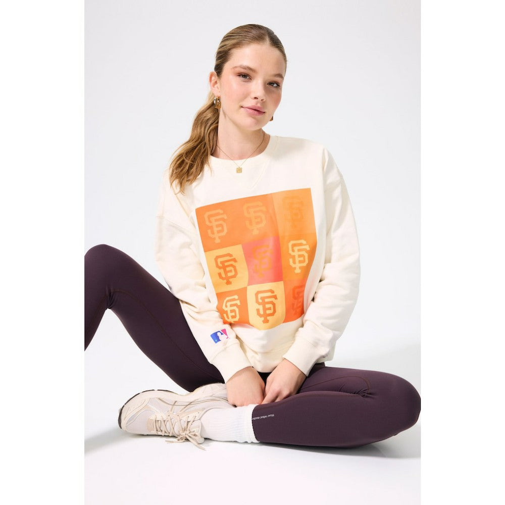 San Francisco Giants Terez Women's Technicolor  Oversized Pullover Sweatshirt On Sale