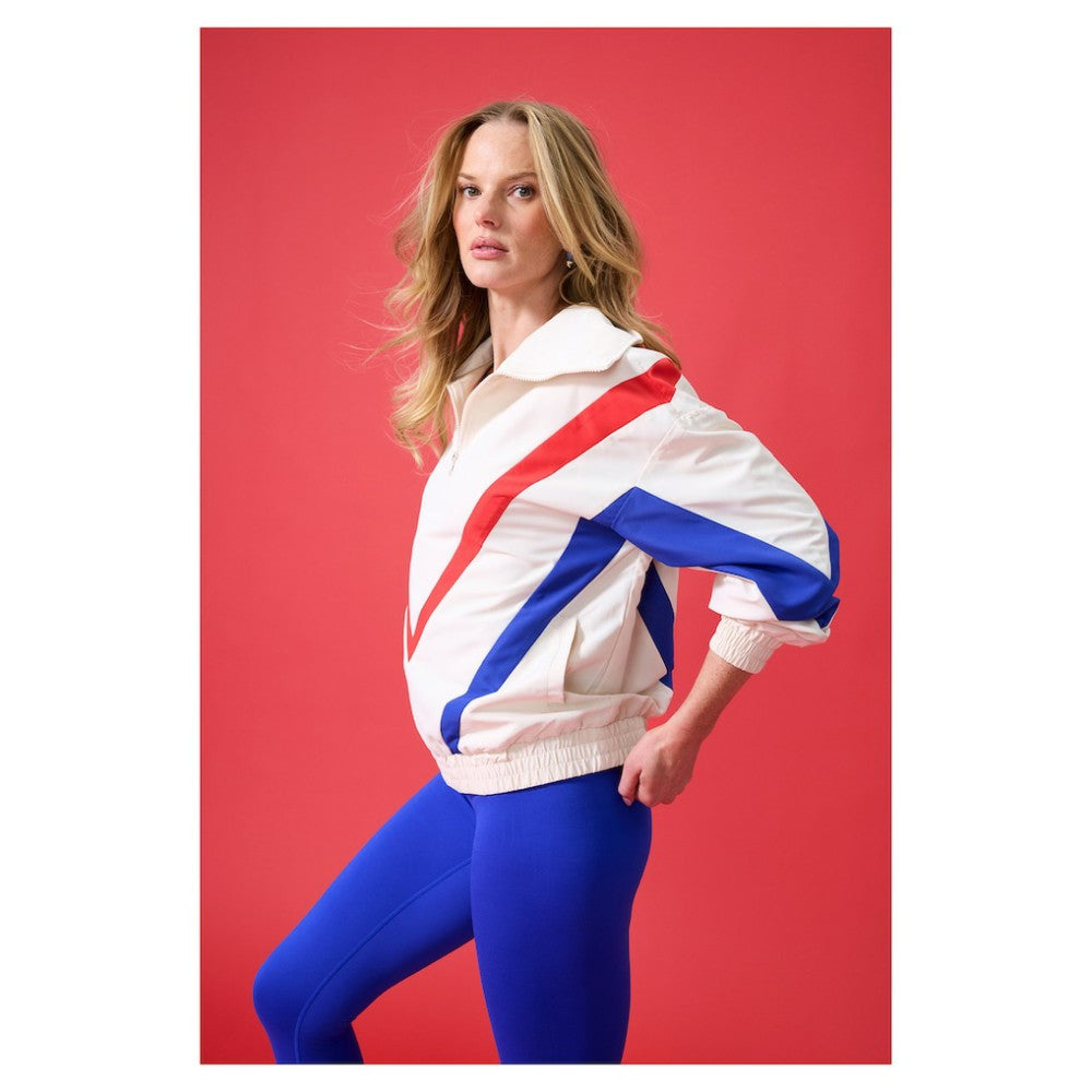 Chicago Cubs Terez Women's Ripstop Chevron Quarter-Zip Pullover Near Me