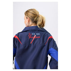 New York Yankees Terez Women's Ripstop Chevron Quarter-Zip Pullover for sale