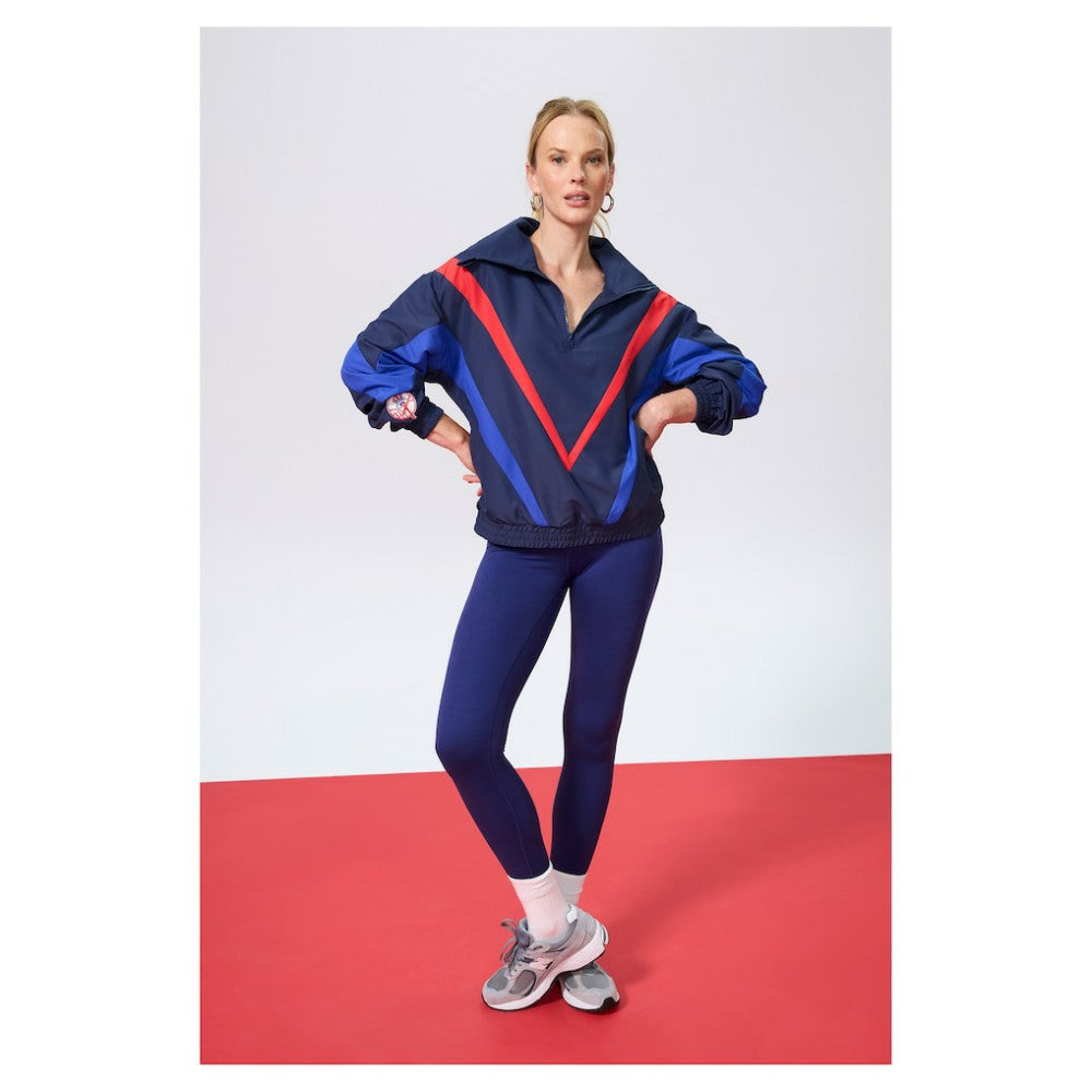 New York Yankees Terez Women's Ripstop Chevron Quarter-Zip Pullover for sale