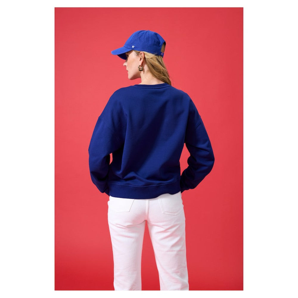 Chicago Cubs Terez Women's Oversized Gemstone Logo Sweatshirt Clearance