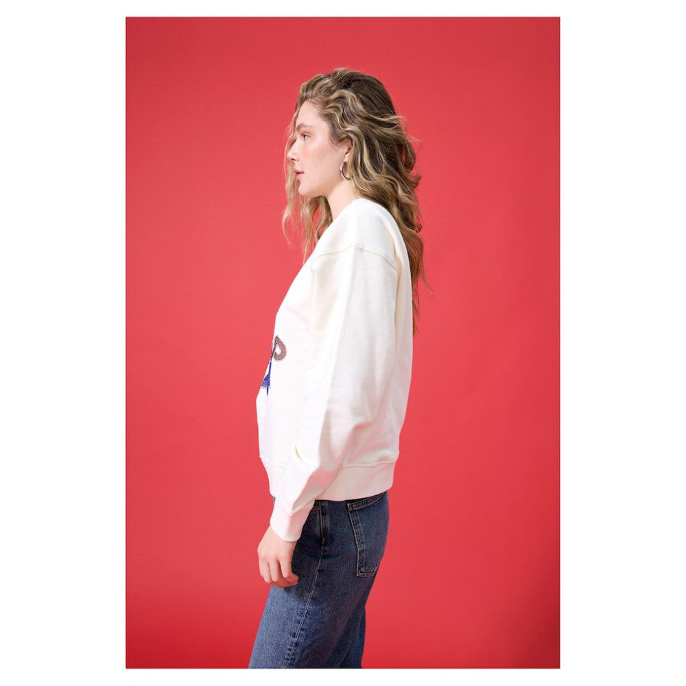 Philadelphia Phillies Terez Women's Oversized Gemstone Logo Sweatshirt Lifestyle