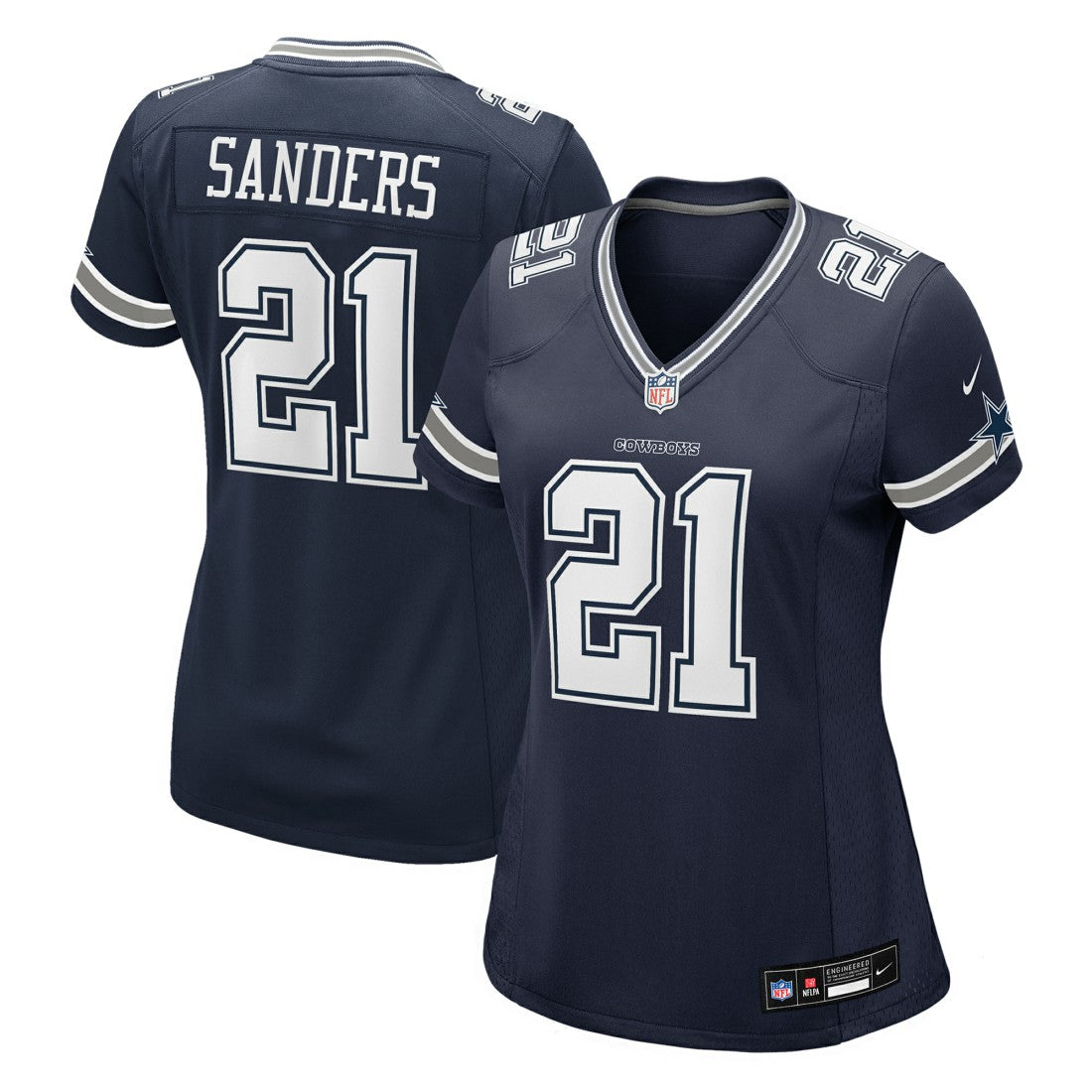 Deion Sanders Dallas Cowboys Women's Team Retired Player Game Jersey Navy - Nike