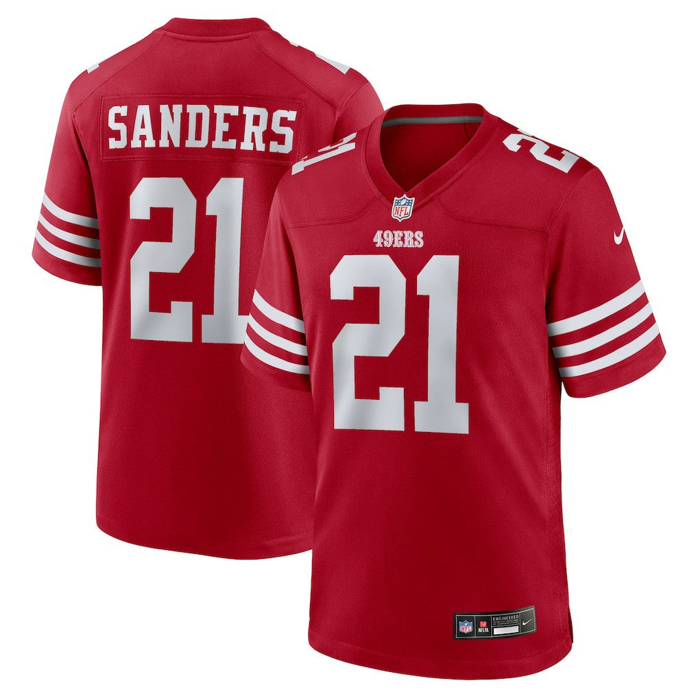 Deion Sanders San Francisco 49ers Team Retired Player Game Jersey Scarlet - Nike