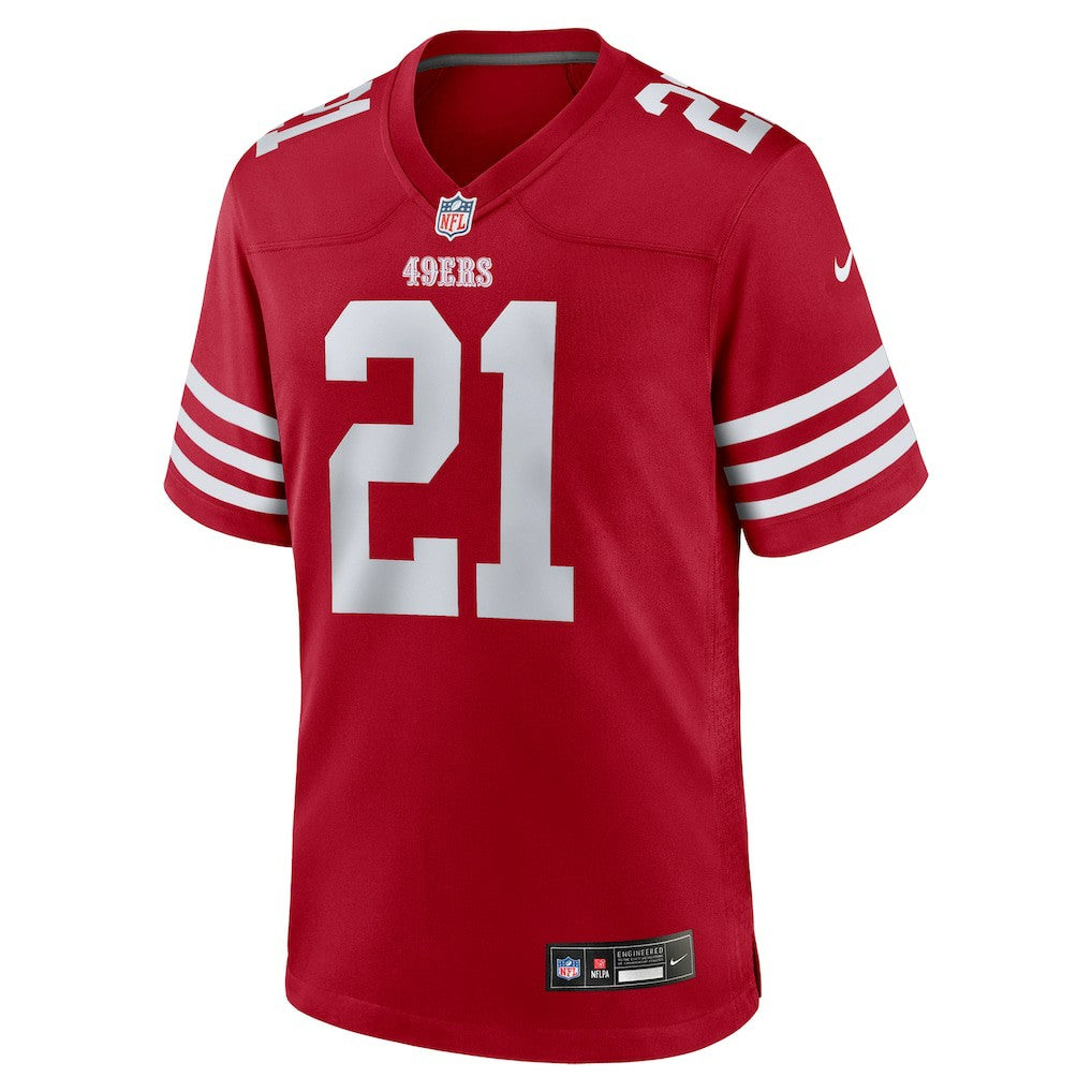 Deion Sanders San Francisco 49ers Team Retired Player Game Jersey Scarlet - Nike