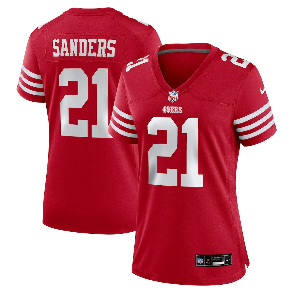 Deion Sanders San Francisco 49ers Women's Retired Player Game Jersey Scarlet - Nike